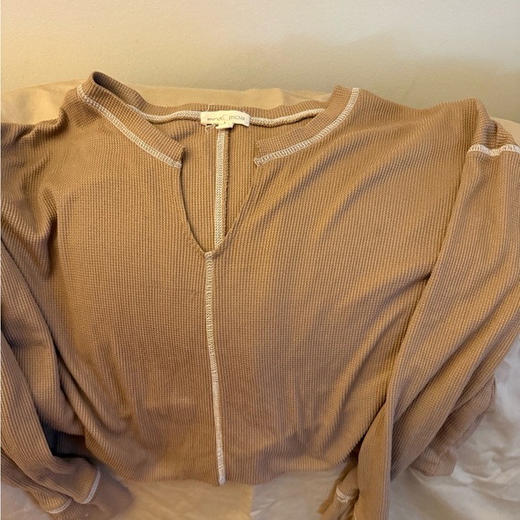 Moa Moa Brown Knit Top - Picture 1 of 2